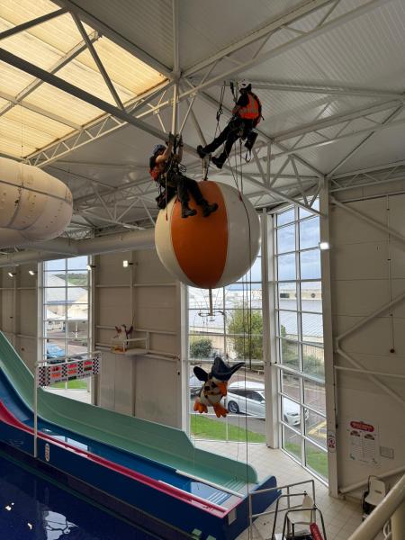 Craig Tara Holiday Park – High‑Level Decoration Removal (Above Swimming Pool) Main Photo