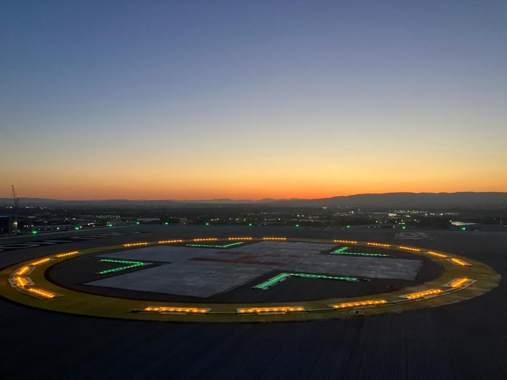 Helipad LED Lighting Installation – Glasgow  Main Photo